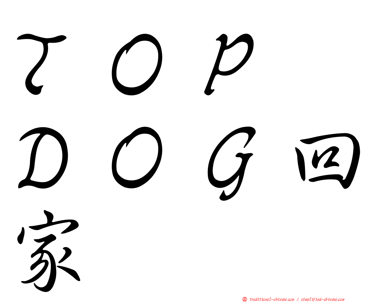 ＴＯＰ　ＤＯＧ回家